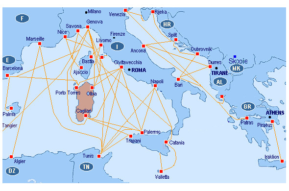 Sardinia ferry routes