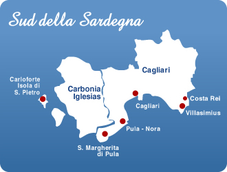 South Sardinia map
