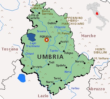 Umbria map