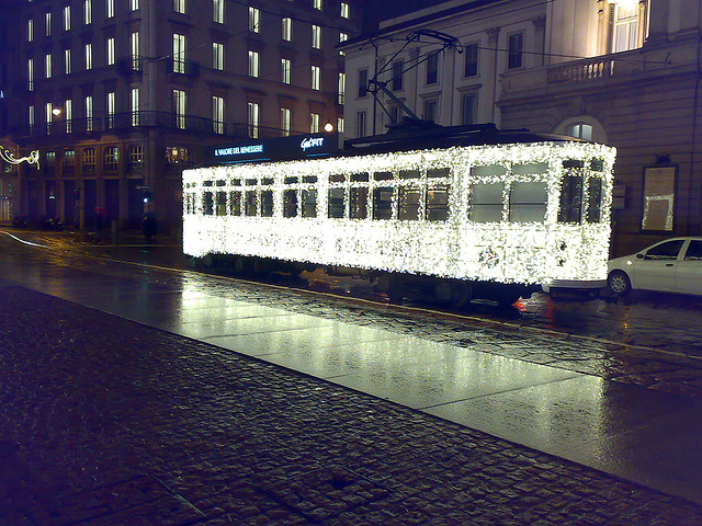 Christmas tram