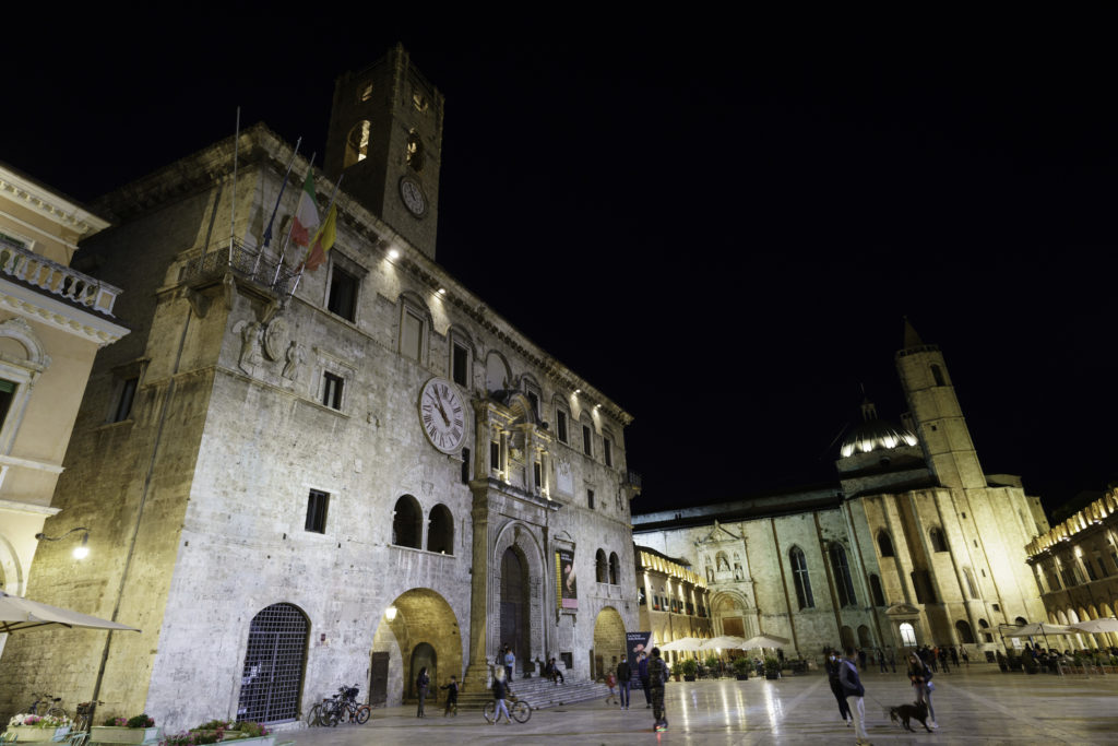 Piazza del Popolo square in Ascoli Piceno