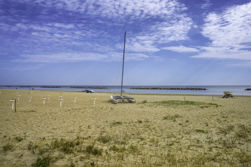 Beach of Pesaro in June