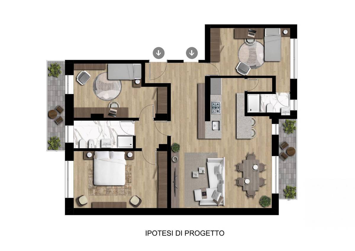 Appartamento in vendita 3 Stanze da letto a Milano